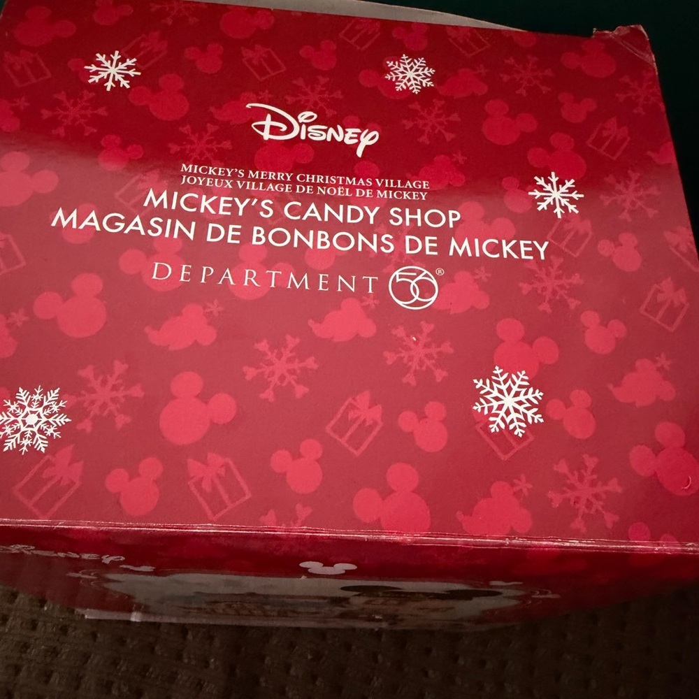 RETIRED Disney Dept 56 Mickey’s Candy Shop Christmas Village w/ Box - Picture 3 of 9
